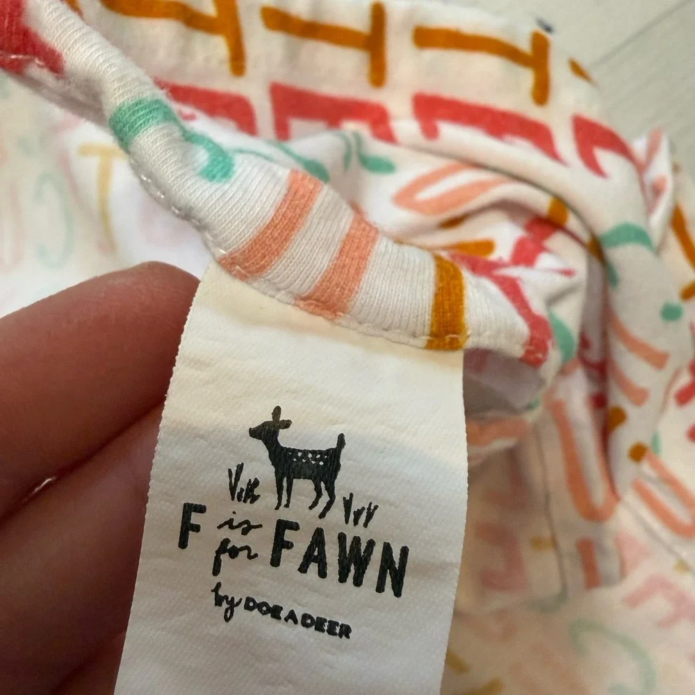 F is‎ for Fawn baby blanket cute print